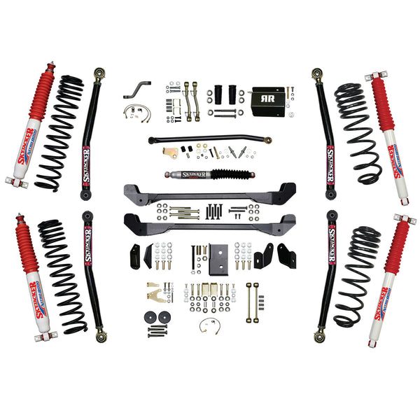 Skyjacker 97-06 Jeep TJ 6in Dual Rate Long Travel Coils Long Arm RR1 Lift Kit w/ Nitro Shocks - TJ60RR1LTK-N