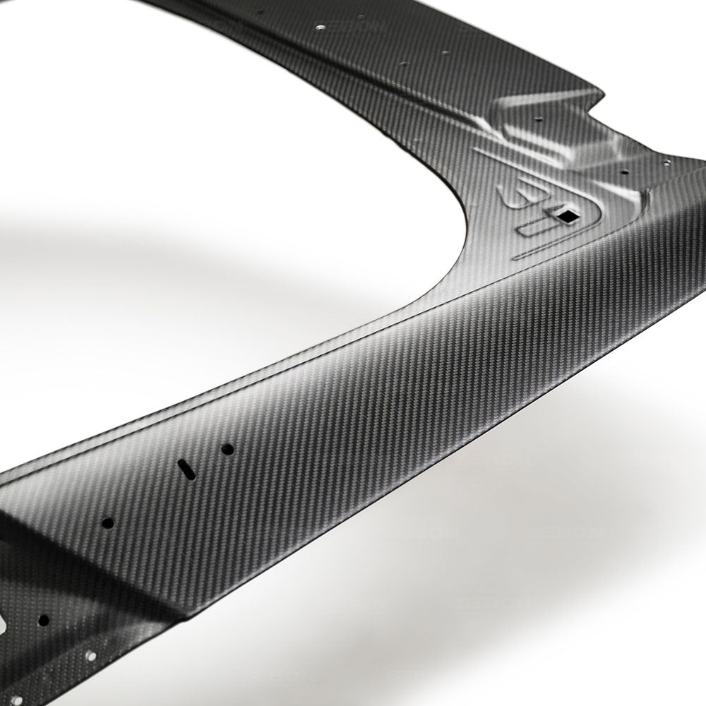 Seibon 2017+ Honda Civic Type R Hatchback OEM Dry Carbon Fiber Trunk Lid - TL17HDCVRHB-DRY