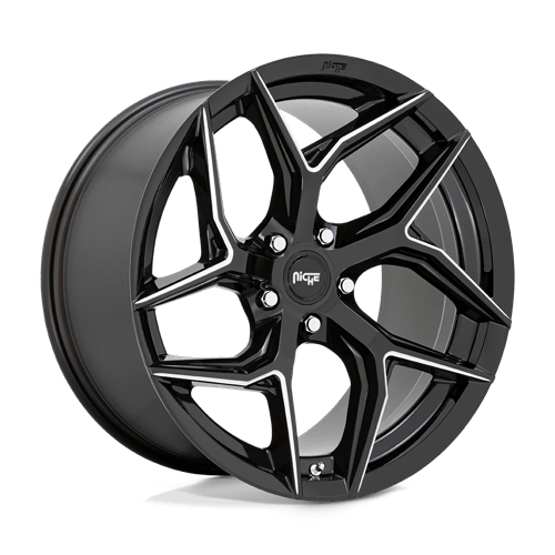 Niche 1PC M266 Torsion 20X10.5 5X114.3 +40MM Gloss Black Milled