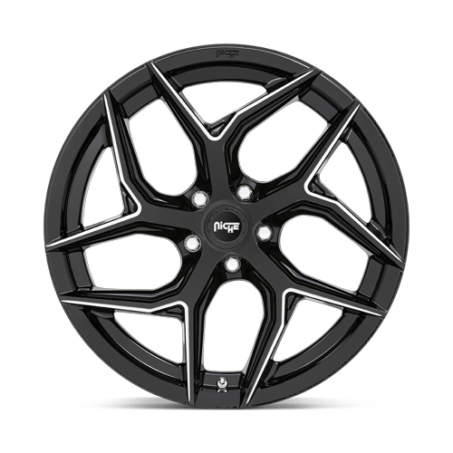 Niche 1PC M266 Torsion 20X10.5 5X115 +20MM Gloss Black Milled