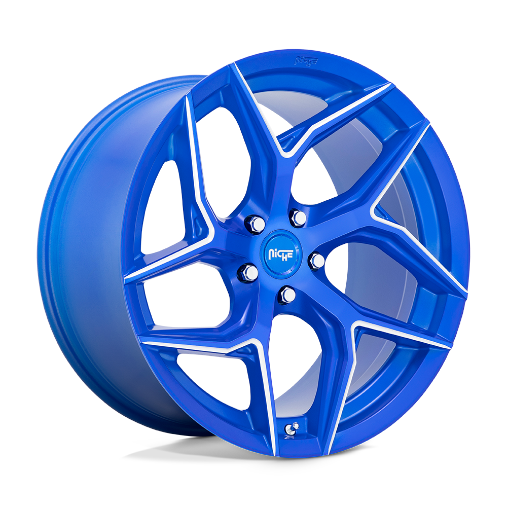 Niche 1PC M268 Torsion 20X9 5X112 +25MM Anodized Blue Milled