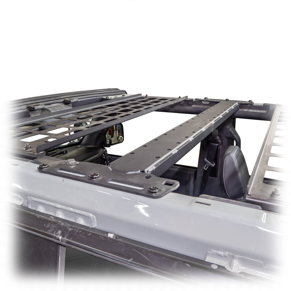 Turn Offroad 2021+ Ford Bronco Cage Brace Molle Pattern - IA6-M4 for 2021-2026 Ford Bronco - installed view