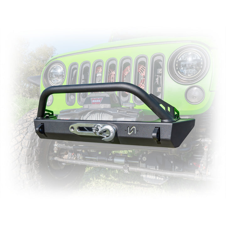 Turn Offroad 2007+ Jeep JK/JL/JT Front Bumper (Frame Cut) - JPFB-05 for 2018-2024 Jeep Wrangler - front view