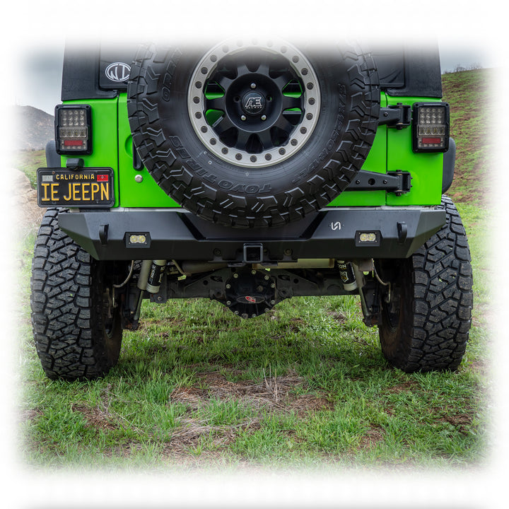 Turn Offroad 2007-2018 Jeep JK Rear Bumper with Hitch and Lights - JKRB-03