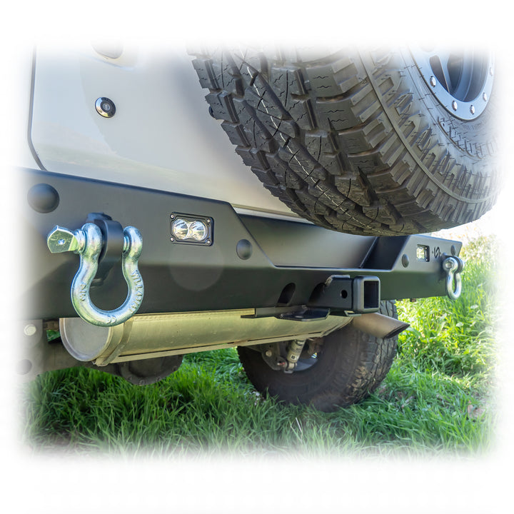 Turn Offroad 2018+ Jeep JL Rear Bumper with Hitch and Lights - JLRB-02 for 2018-2024 Jeep Wrangler - close-up