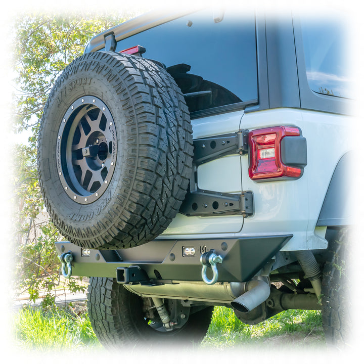 Turn Offroad 2018+ Jeep JL Hinge Mount Tire Carrier - JLTC-01 for 2018-2024 Jeep Wrangler - close-up