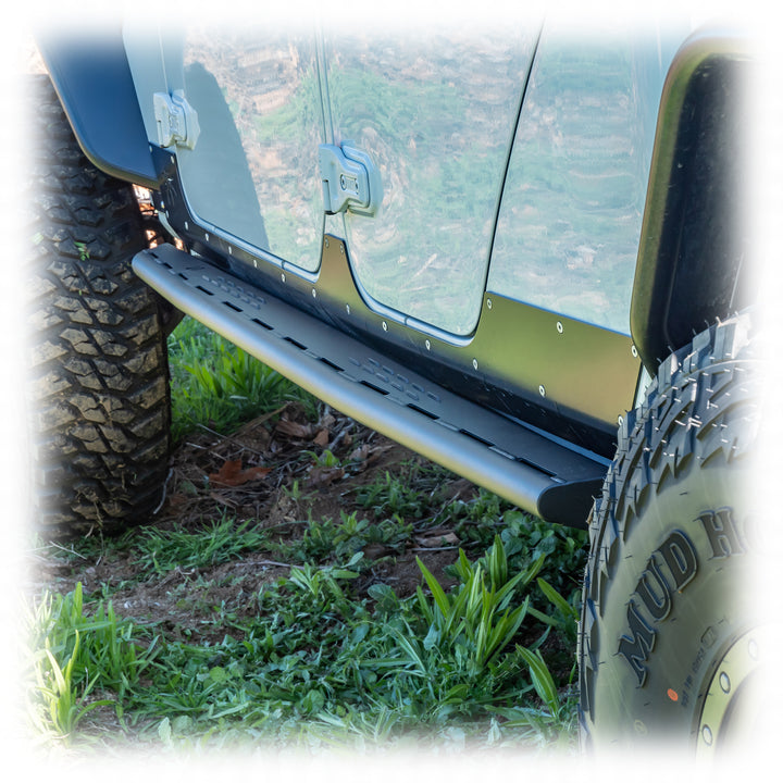 Turn Offroad 2020+ Jeep JT Slider Steps - JTST-01 for 2020-2024 Jeep Wrangler - angle view