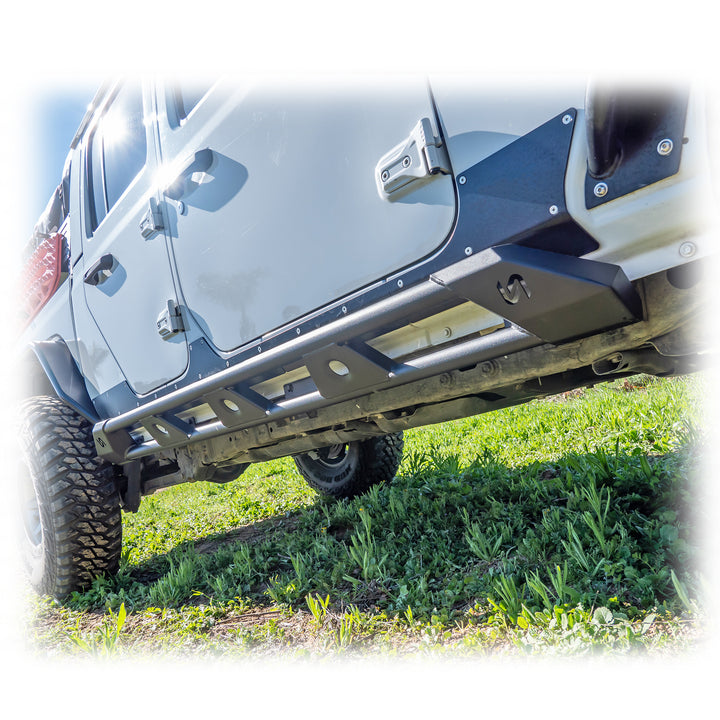 Turn Offroad 2020+ Jeep JT Sliders - JTRS-01 for 2020-2024 Jeep Wrangler - angle view