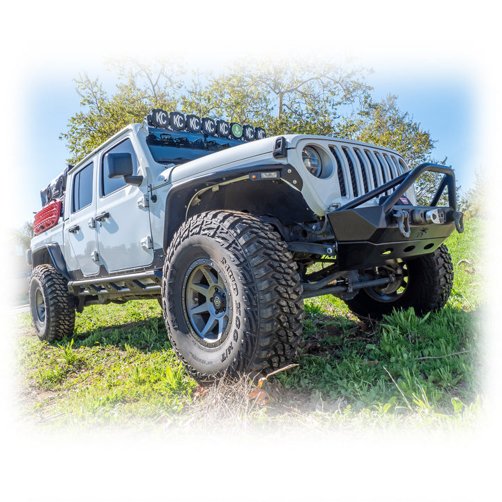 Turn Offroad 2020+ Jeep JT Sliders - JTRS-01 for 2020-2024 Jeep Wrangler - installed view