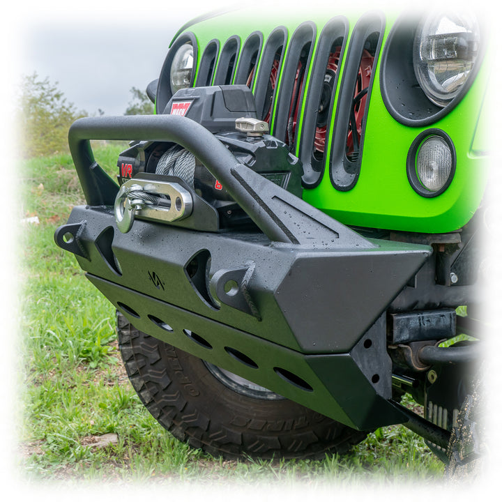 Turn Offroad 2007+ Jeep JK/JL/JT Front Bumper W/Skid Plate - JPFB-02 for 2018-2024 Jeep Wrangler - side view
