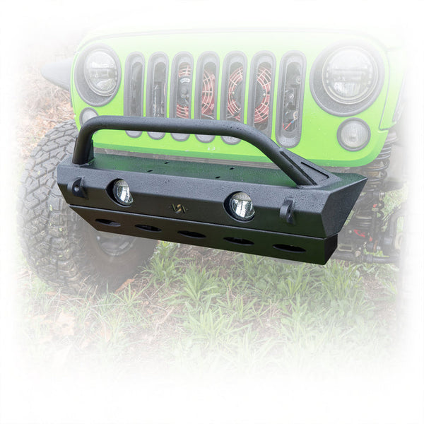 Turn Offroad 2007+ Jeep JK/JL/JT Front Bumper W/Skid Plate - JPFB-02 for 2018-2024 Jeep Wrangler - front view