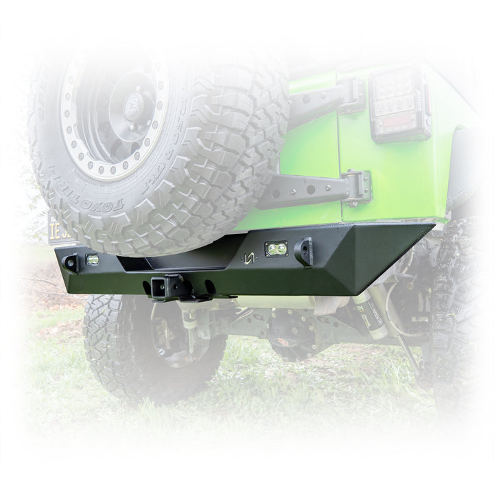 Turn Offroad 2007-2018 Jeep JK Rear Bumper with Hitch and Lights - JKRB-02