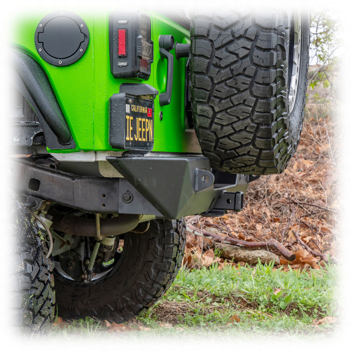 Turn Offroad 2007-2018 Jeep JK Rear Bumper with Hitch and Lights - JKRB-02