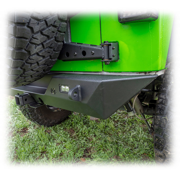 Turn Offroad 2007-2018 Jeep JK Rear Bumper with Hitch and Lights - JKRB-02