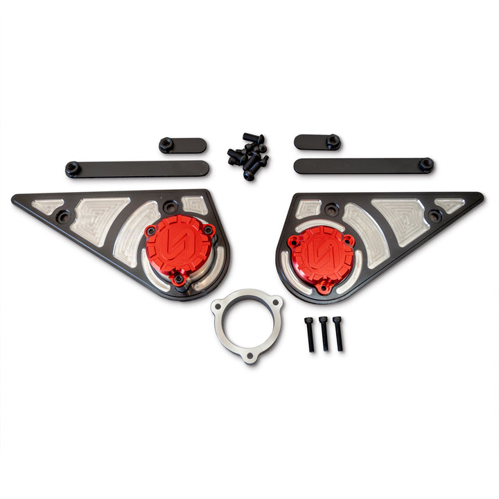 Turn Offroad 2021+ Ford Bronco Billet Lower Control Arm Mount Covers - SULM-M1 for 2021-2026 Ford Bronco - installed view