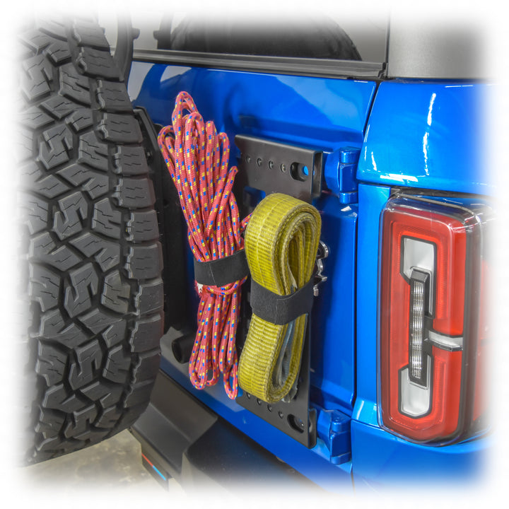 Turn Offroad 2021+ Bronco Tailgate Molle Panel/ Accessory Adapter - EA7-M1 for 2021-2026 Ford Bronco - installed view