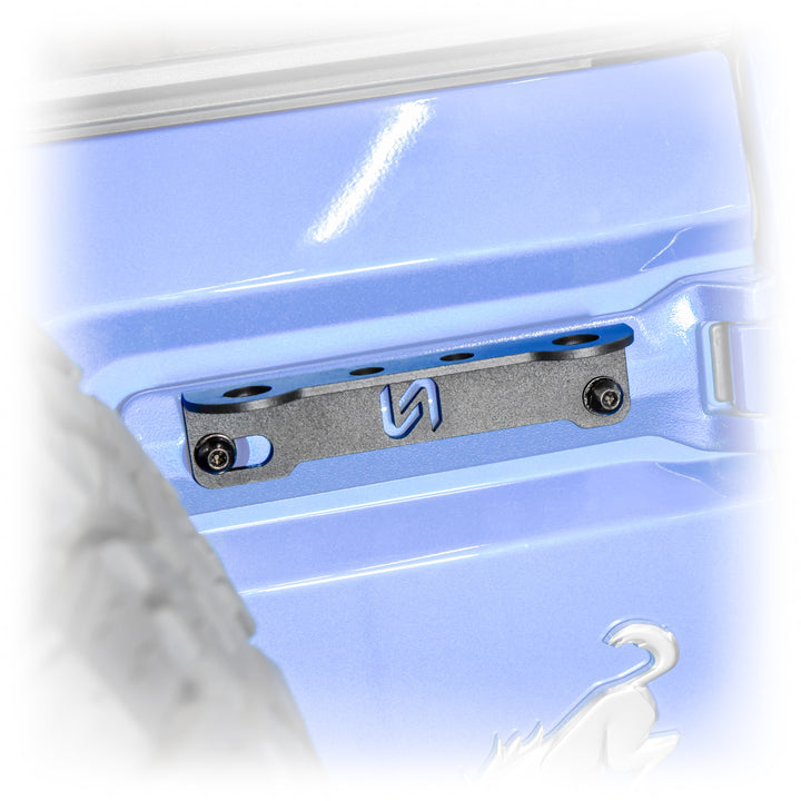 Turn Offroad 2021+ Ford Bronco Tailgate Hinge Antenna/ Dune Flag Mount - EA4-M1 for 2021-2026 Ford Bronco - front view
