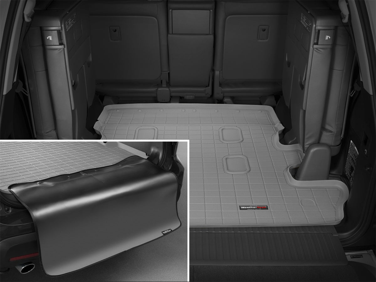 Weathertech - Cargo Liner w/Bumper Protector - Gray Behind 2nd Row Seating 08-21 Land Cruiser - 42356SK