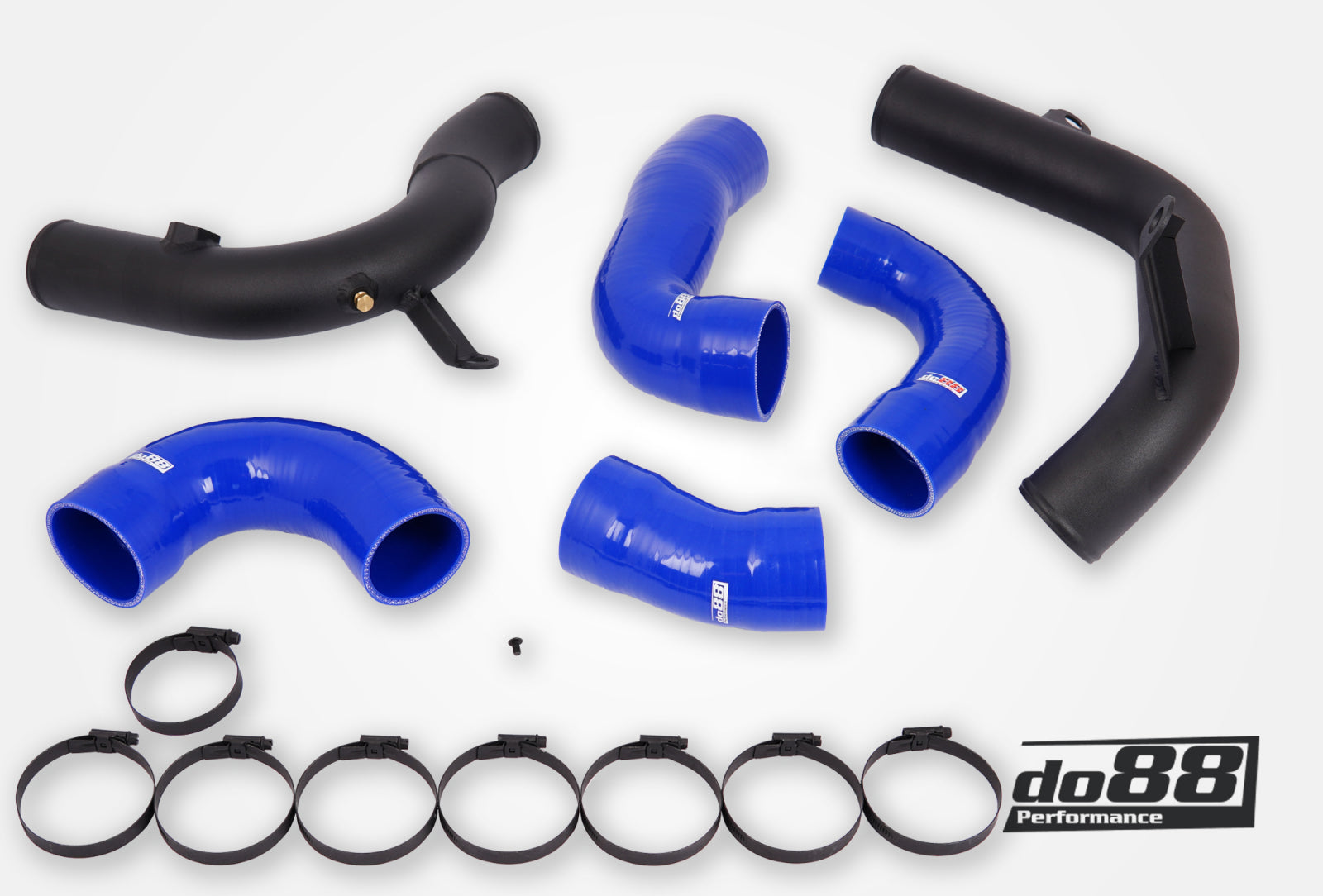 do88 - AUDI SEAT SKODA VW 1.8 / 2.0 TSI (MQB) do88 IC Pressure pipes, Red hoses - TR-340-DO88-3-S