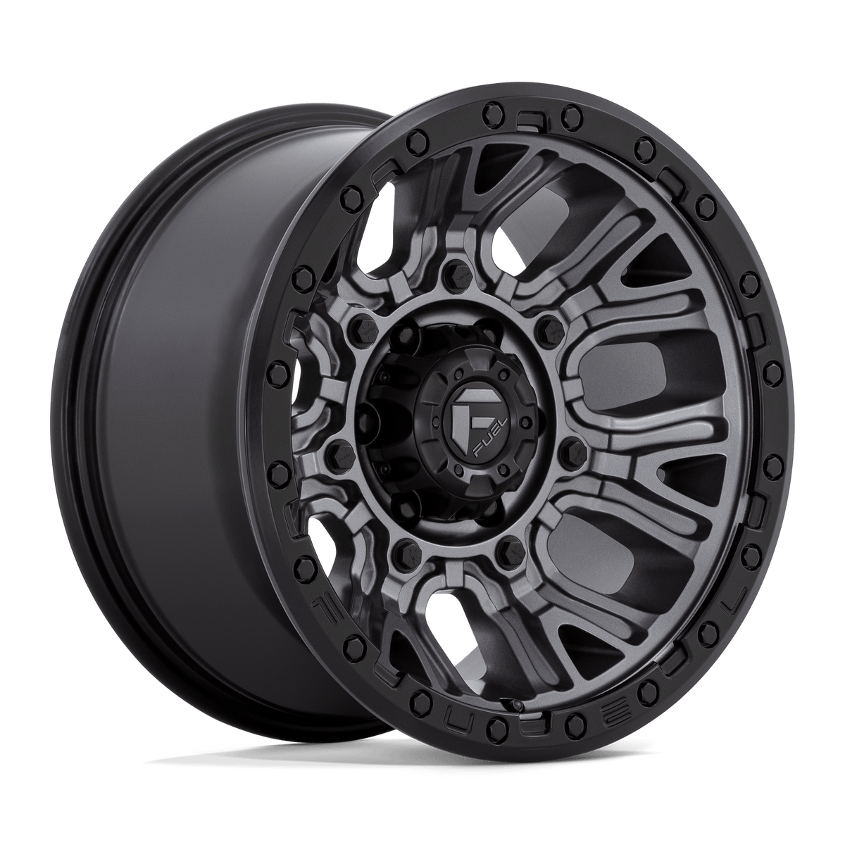 Fuel Off-Road D825 20X10 Matte Gunmetal W/ Black Ring 5x127 -18mm