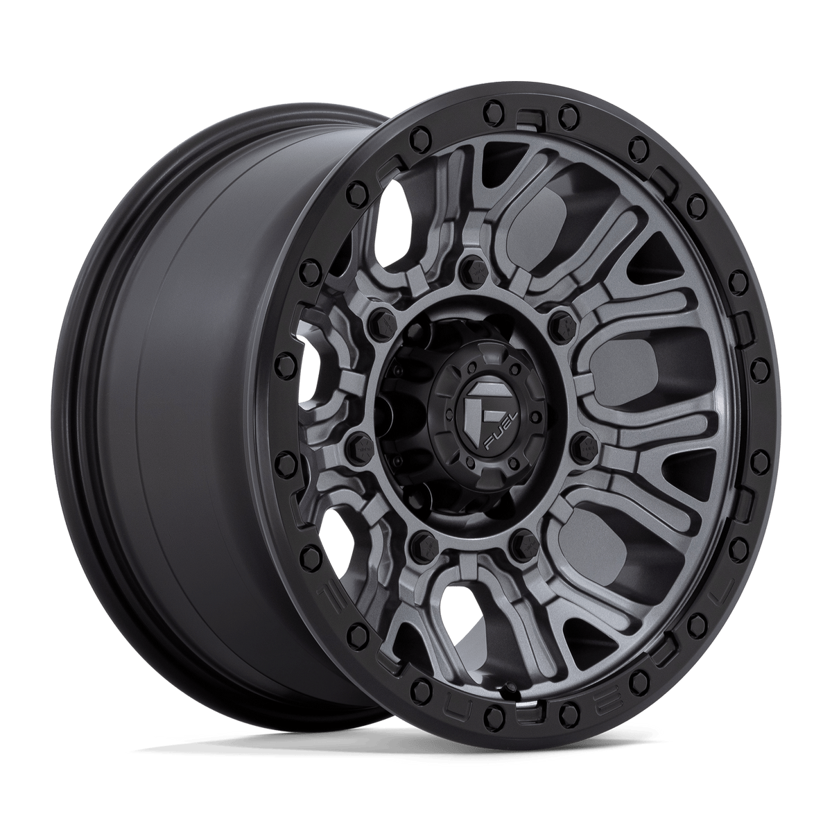 Fuel Off-Road D825 17X9 Matte Gunmetal W/ Black Ring 6x139.7 +1mm