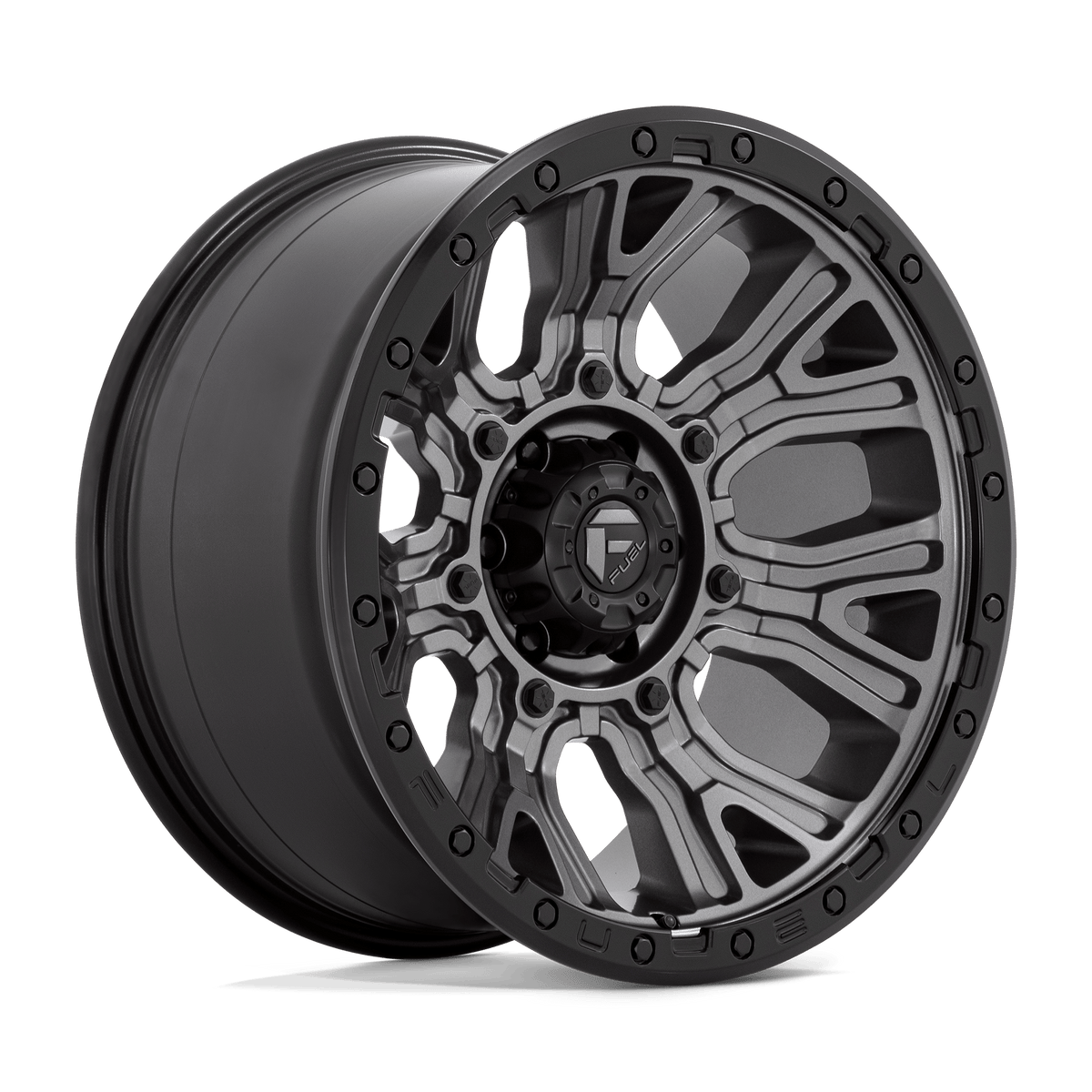 Fuel Off-Road D825 20X10 Matte Gunmetal W/ Black Ring 6x135 -18mm