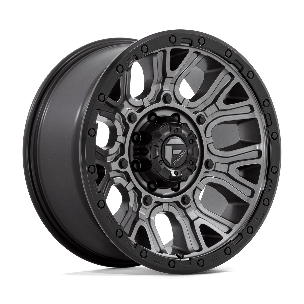 Fuel Off-Road D825 20X9 Matte Gunmetal W/ Black Ring 8x170 +1mm