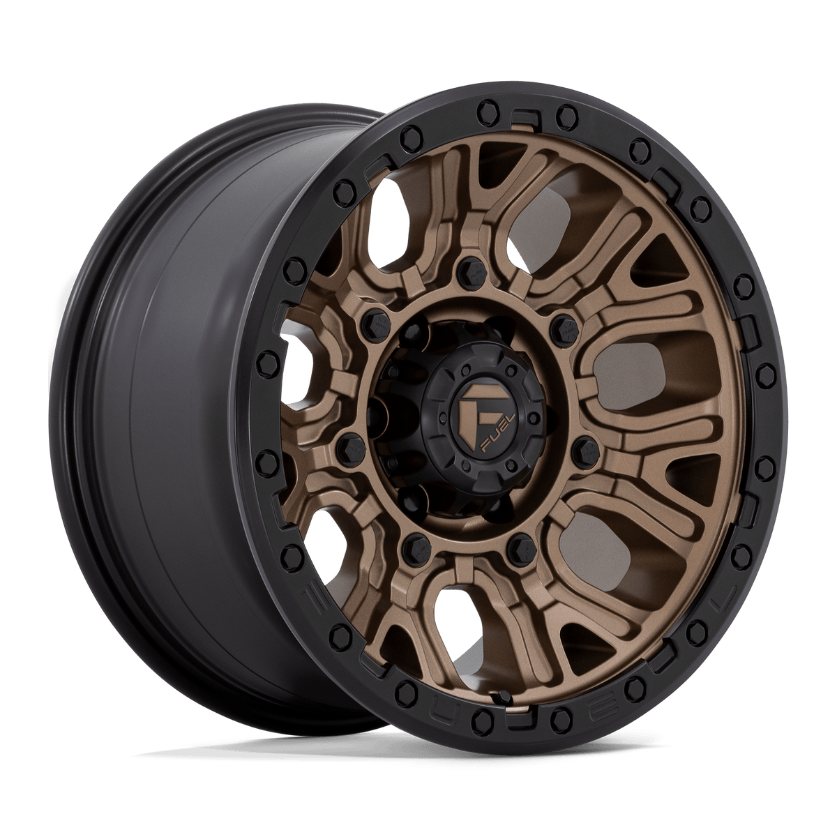 Fuel Off-Road Aluminum Wheels 17X9 Traction D826 Matte Bronze W/ Black Ring