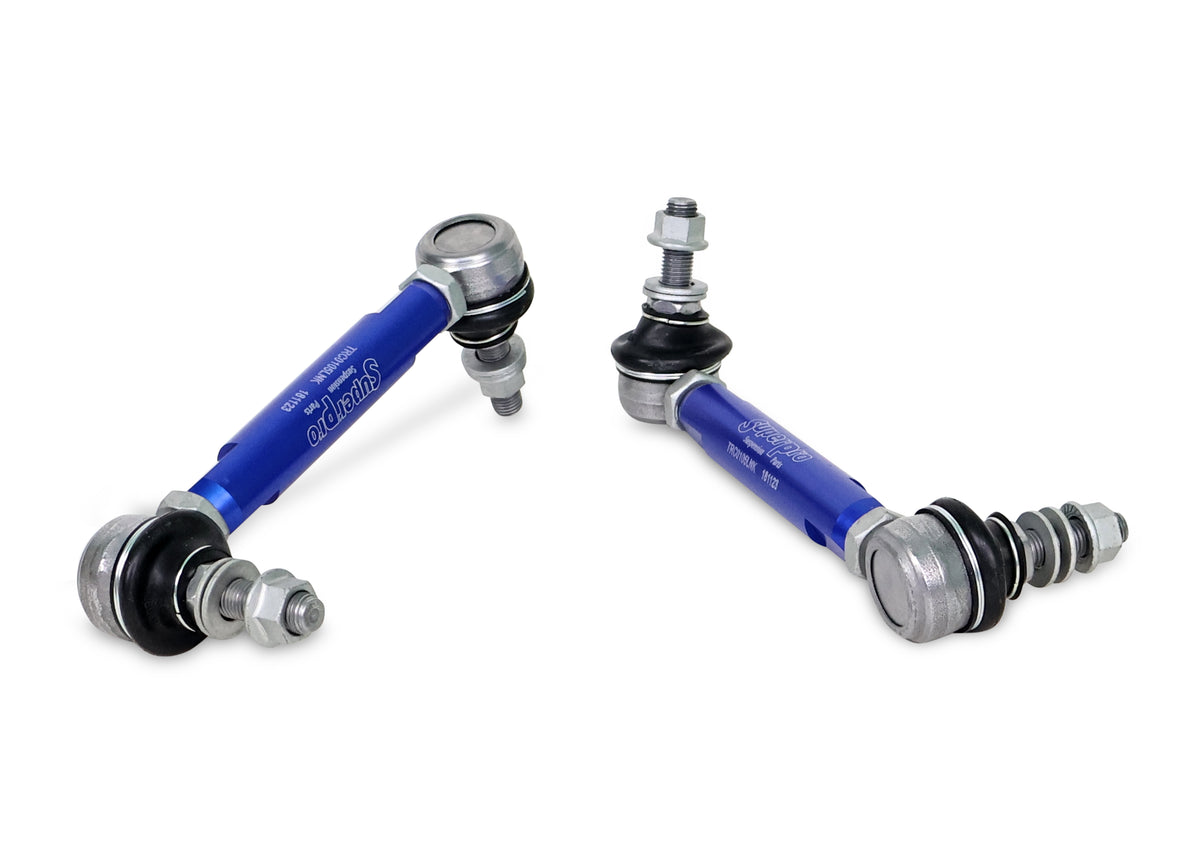 SuperPro - Rear Sway Bar Link Kit - Heavy Duty Adjustable (160mm-205mm Length, 10mm Studs) - TRC10105