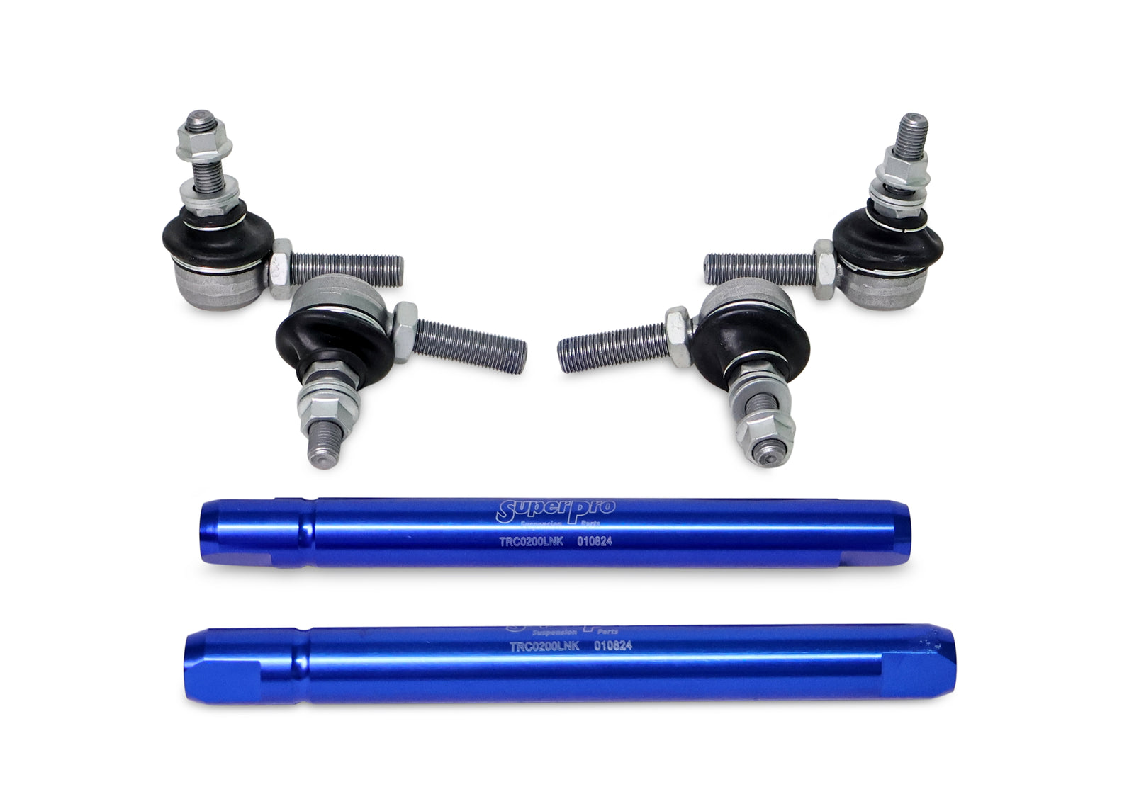SuperPro - Front Sway Bar Link Kit - Heavy Duty Adjustable (254mm-305mm Length, 10mm Studs) - TRC10200