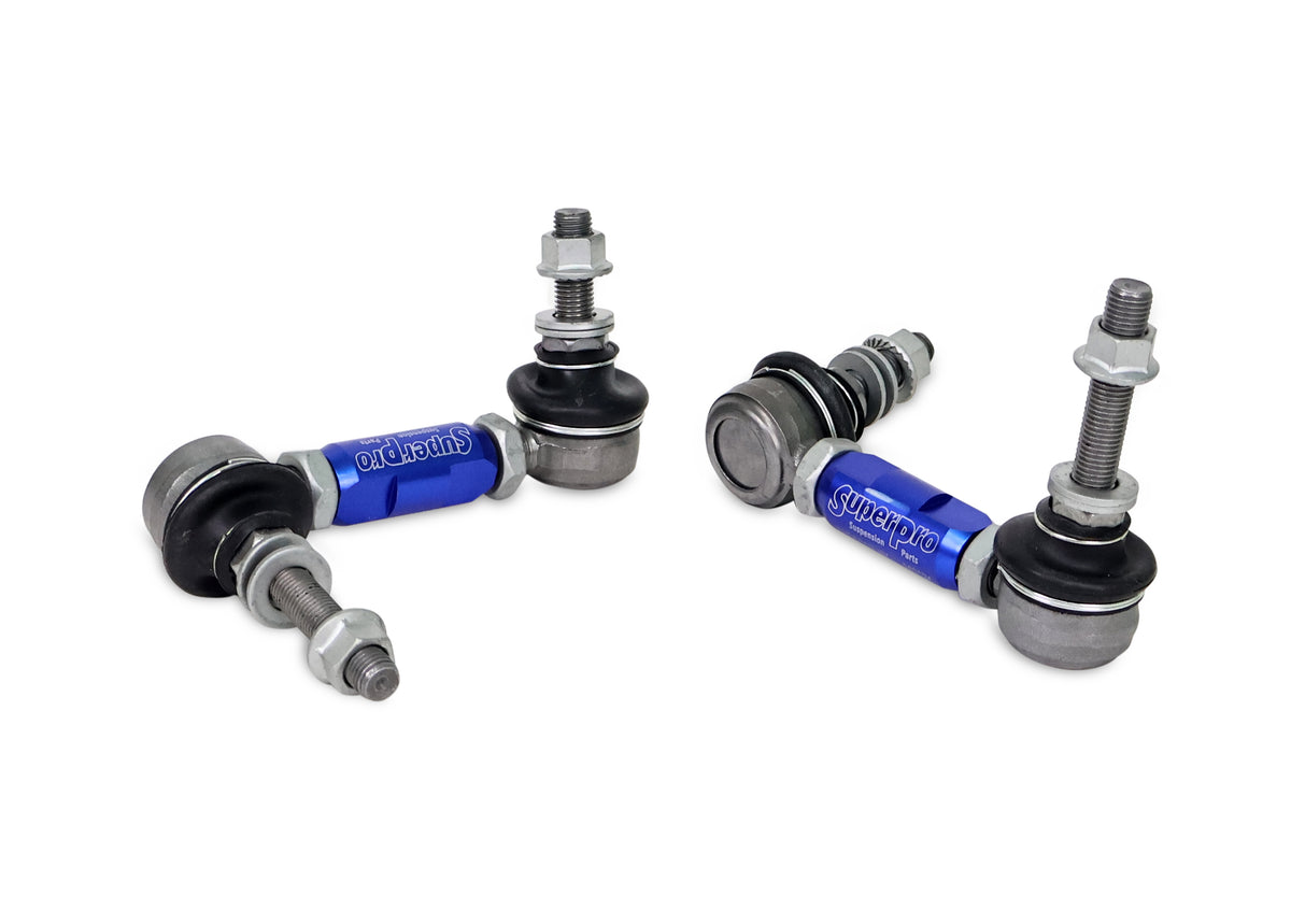 SuperPro - Heavy Duty Adjustable Sway Bar Link Kit (100mm-120mm Length, 10mm Studs - one standard, one extended)) - TRC1045L