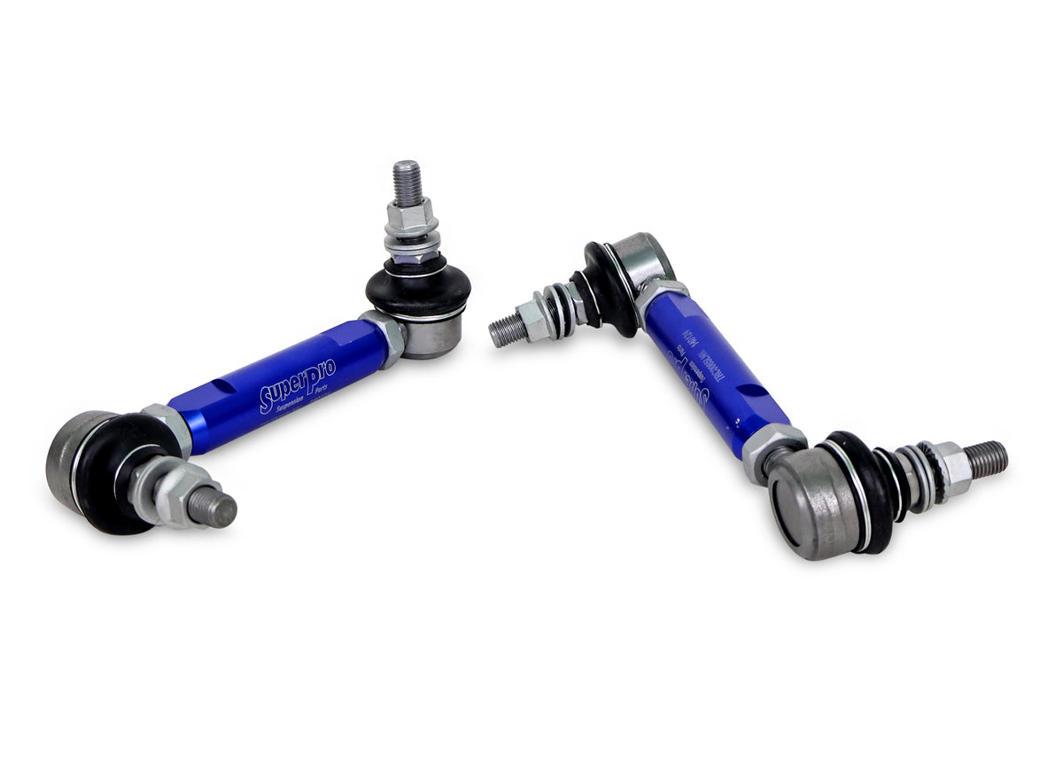 SuperPro - Rear Sway Bar Link Kit - Heavy Duty Adjustable (140mm-185mm Length, 10mm Studs) - TRC1085