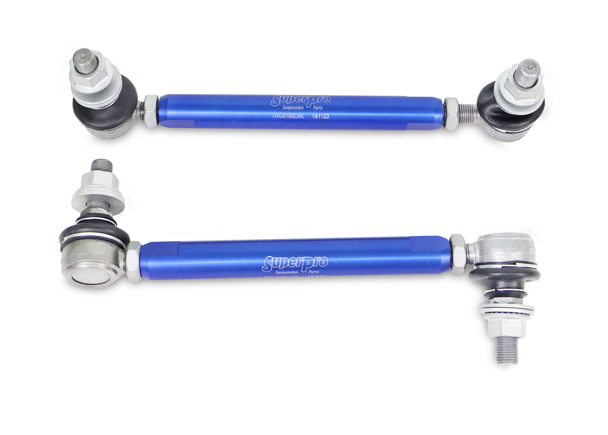 SuperPro - Front Sway Bar Link Kit - Heavy Duty Adjustable (210mm-260mm Length, 12mm Studs) - TRC12160
