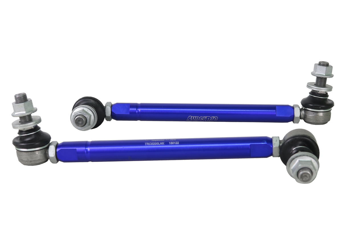 SuperPro - Front Sway Bar Link Kit - Heavy Duty Adjustable (254mm-305mm Length, 12mm Studs) - TRC12200
