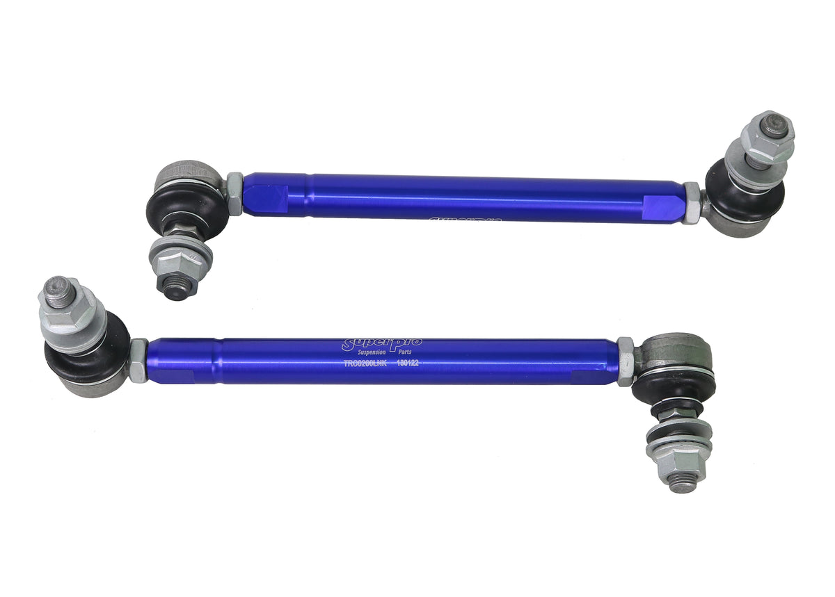 SuperPro - Front Sway Bar Link Kit - Heavy Duty Adjustable (254mm-305mm Length, 12mm Studs) - TRC12200