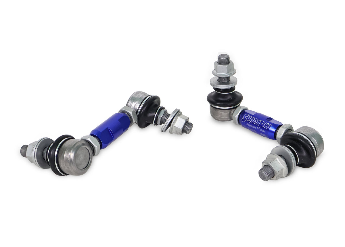 SuperPro - Rear Sway Bar Link Kit - Heavy Duty Adjustable (100mm-120mm Length, 12mm Studs) - TRC1245