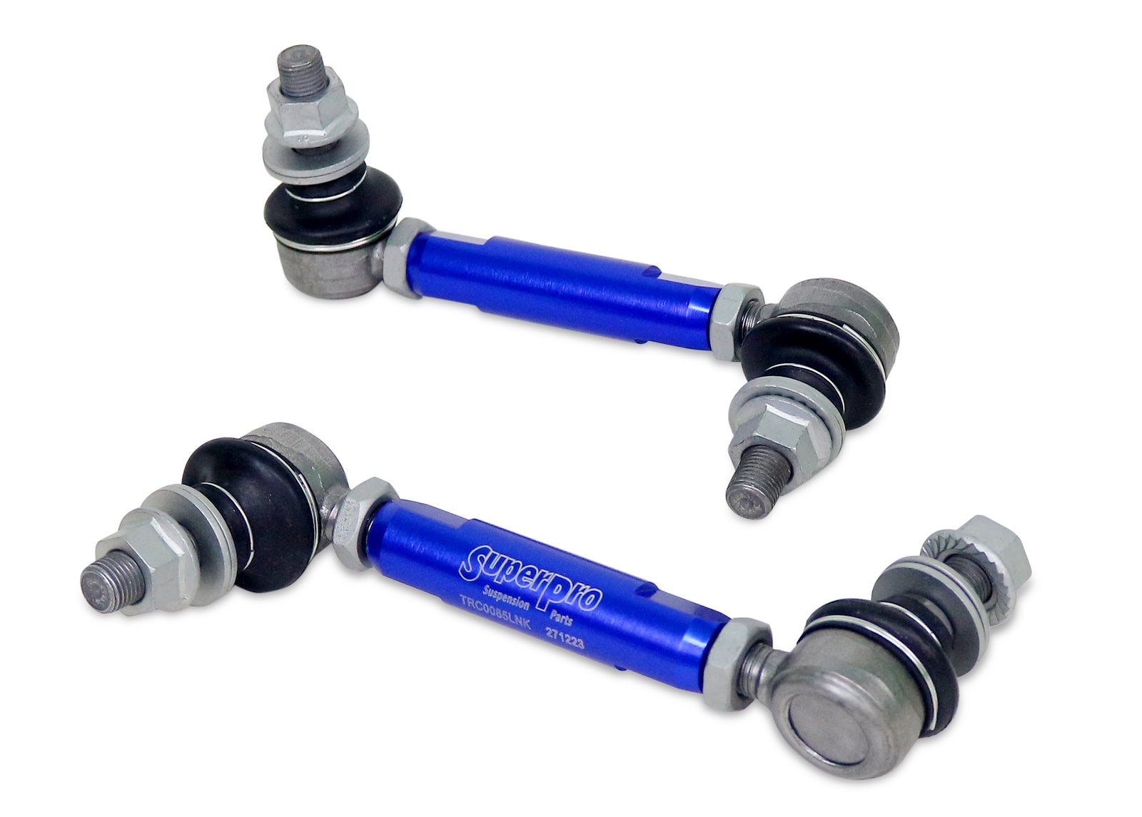 SuperPro - Front Sway Bar Link Kit - Heavy Duty Adjustable (140mm-185mm Length, 12mm Studs) - TRC1285