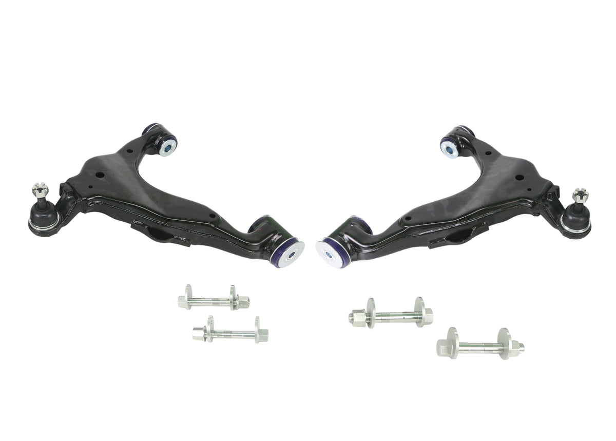 SuperPro - Front Lower Control Arm and Camber Pin Kit - Double Offset Extended Range of Adjustment - TRC482