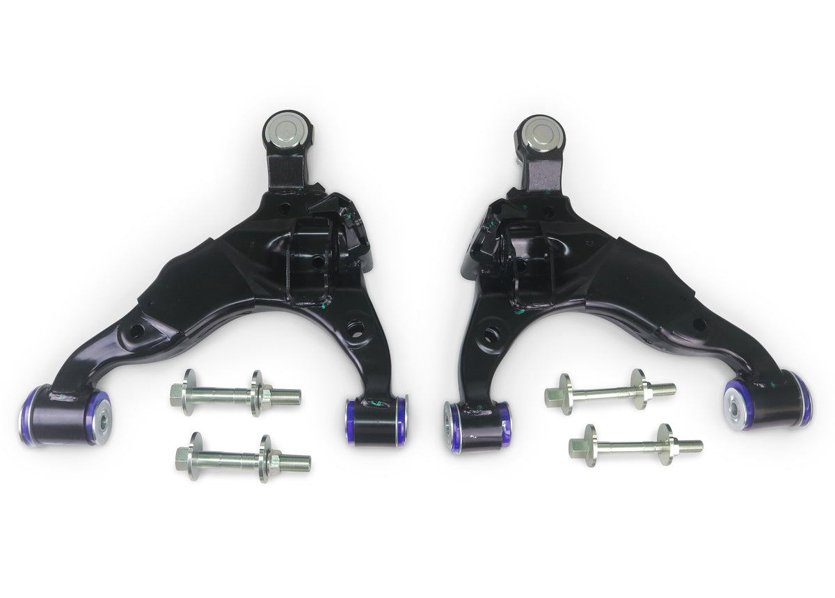 SuperPro - KDSS Front Lower Control Arm Set - Camber & Caster Adjustable (Double Offset) - TRC494