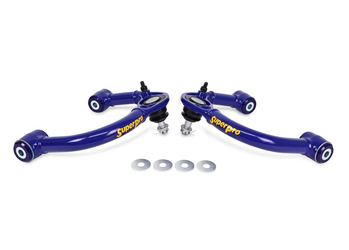 SuperPro - Geometry Correction Front Upper Control Arm Set - Fixed Offset, Lifted Trucks - TRC6480