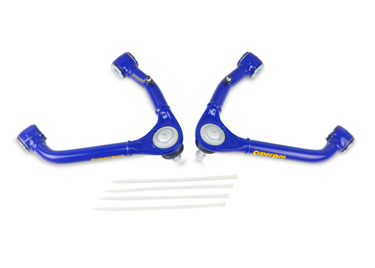 SuperPro - Geometry Correction Front Upper Control Arm Set - Fixed Offset, Lifted Trucks w/ OE Steel UCA - TRC6651