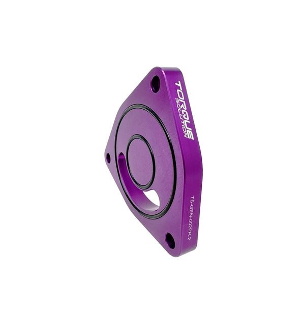 Torque Solution V2 Blow Off BOV Sound Plate (Purple): Multiple Applications - TS-GEN-002PR.2 for 2016-2025 Honda Civic - fron