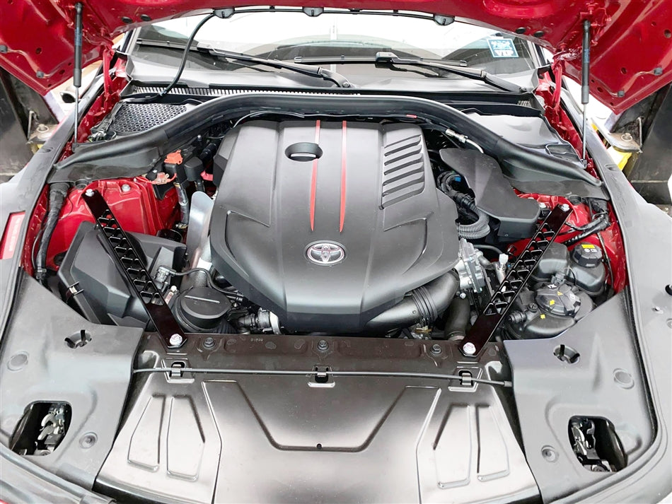 Torque Solution Billet Strut Cross Braces (Silver) Toyota GR Supra MKV A90 / A91 - TS-GR-642S