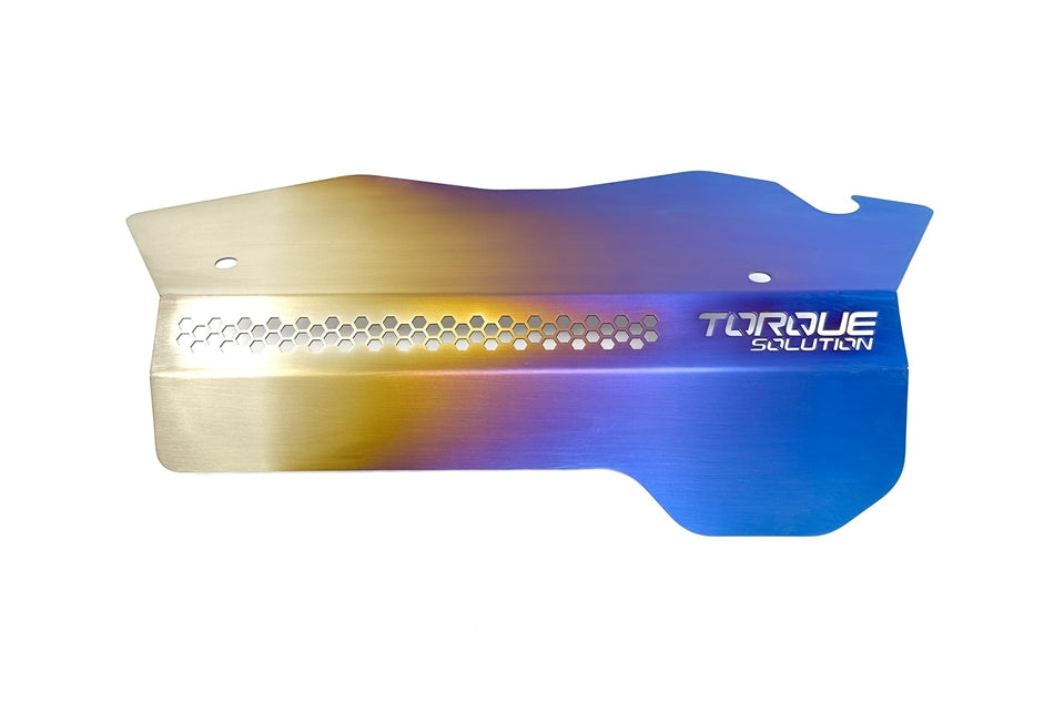 Torque Solution 2022+ Subaru WRX Engine Pulley Cover - Titanium Burnt Purple/Blue - TS-SU-895