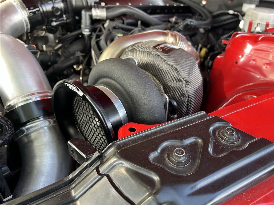 Torque Solution Billet Turbo Velocity Stack Shield For 4in Inlet - Orange - TS-VS-740-OR