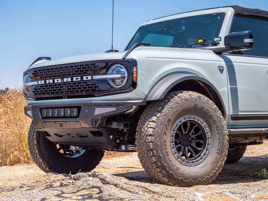 Turn Offroad 2021+ Ford Bronco Baja Front Bumper & Skid Plate - FB2-M1 for 2021-2026 Ford Bronco - installed view