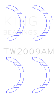 King Engine Bearings Audi KH/1B/2B/MC Thrust Washer Set - TW2009AM