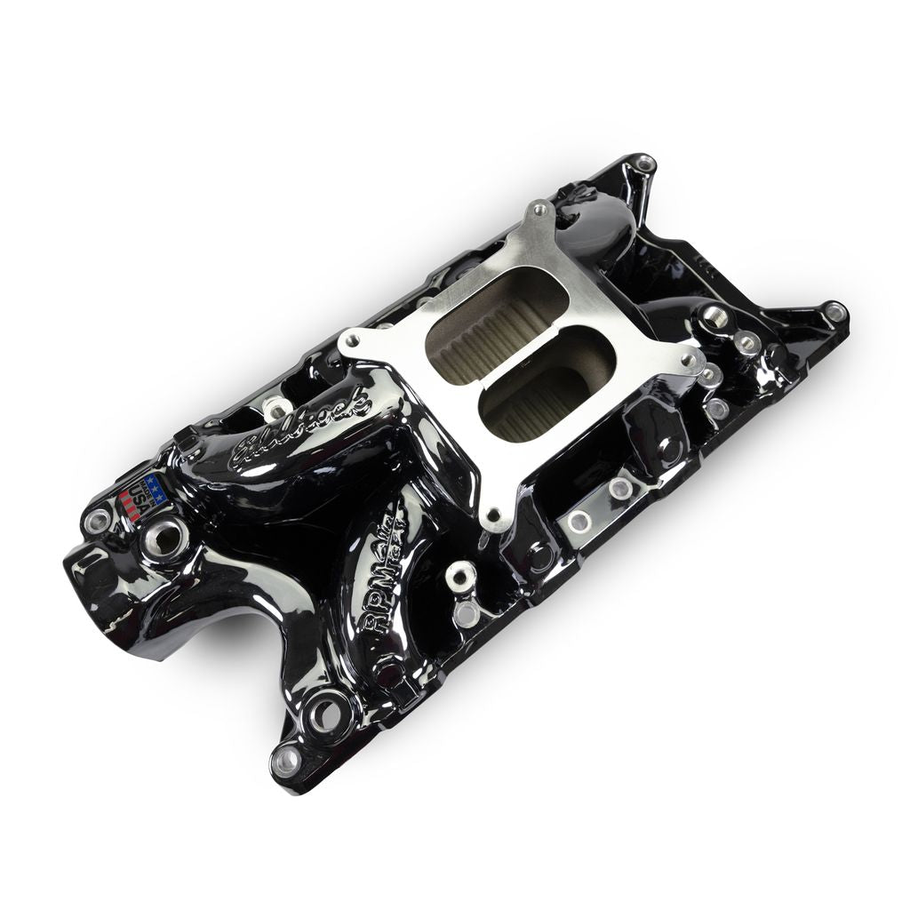 Edelbrock RPM Air-Gap Intake Manifold for Small-Block Ford - Black Plasma Finish - 7521-BP