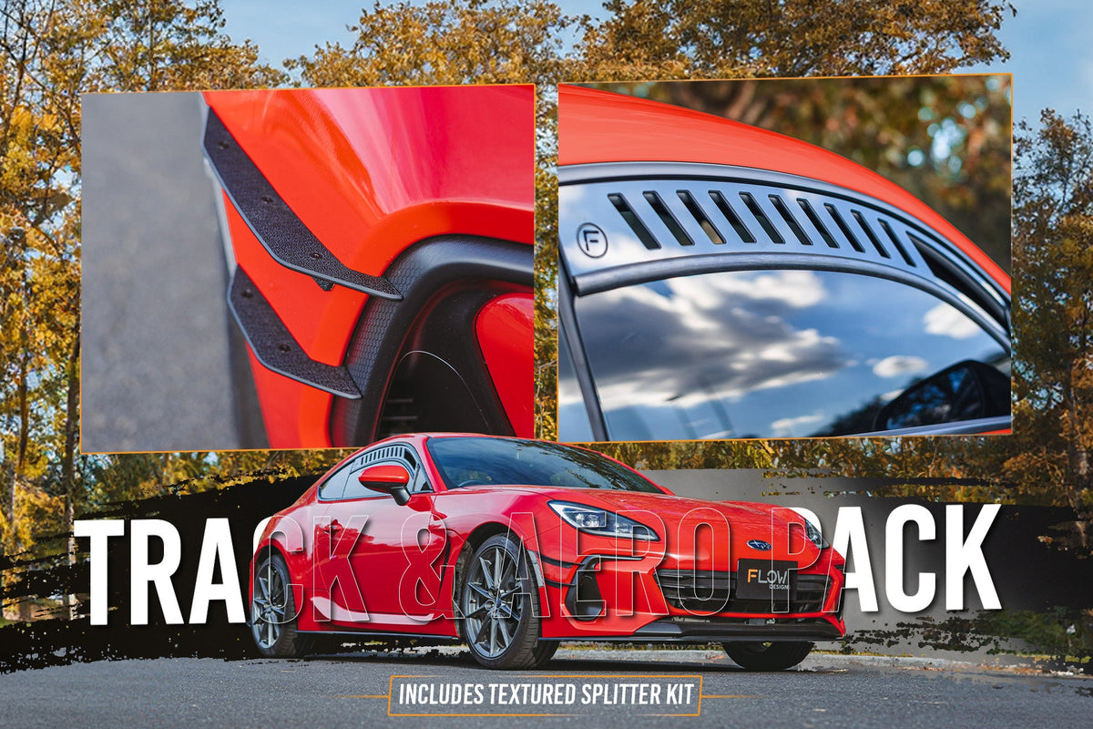 Flow Designs - ZD8 BRZ Full Lip Splitter Set (TEXTURED BLACK)