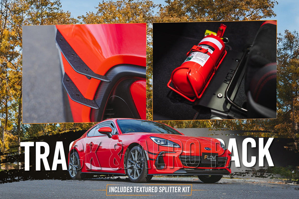 Flow Designs - ZD8 BRZ Full Lip Splitter Set (TEXTURED BLACK)